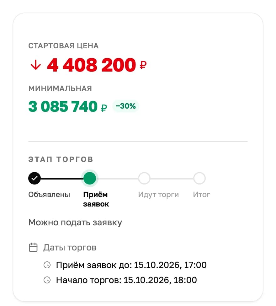 ЛотСкан: цены и этап торгов