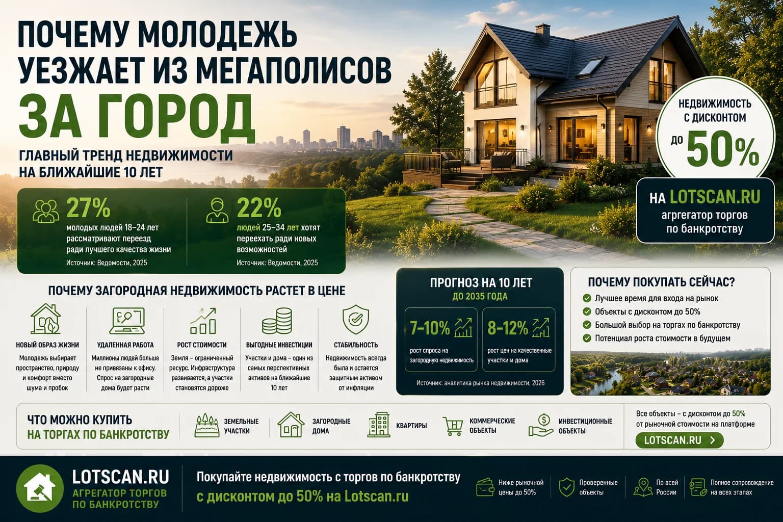 Почему молодежь уезжает из мегаполисов за город — и почему это главный тренд недвижимости на ближайшие 10 лет